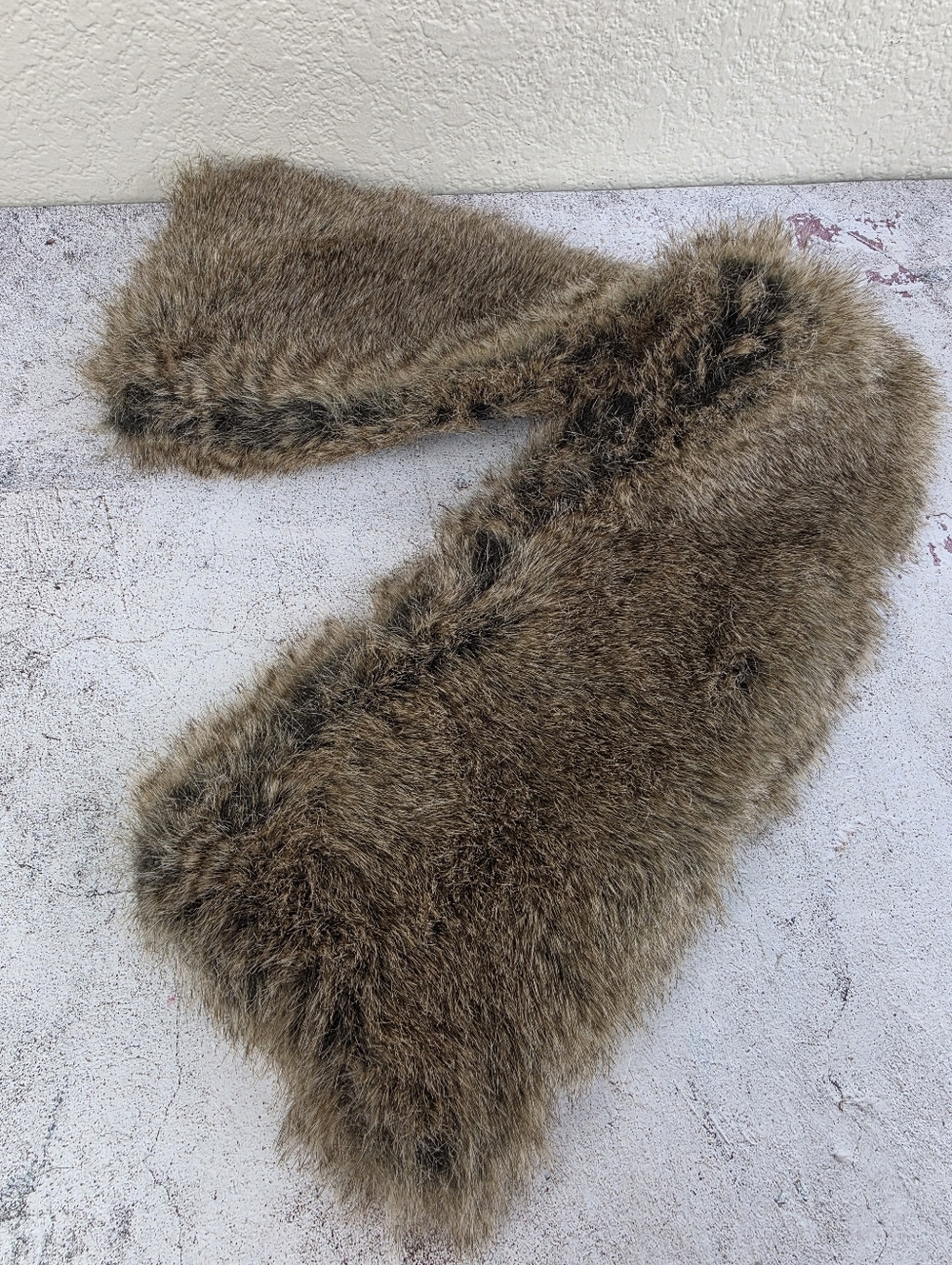 Vintage Genuine Coyote Fur Collar Brown/Gray